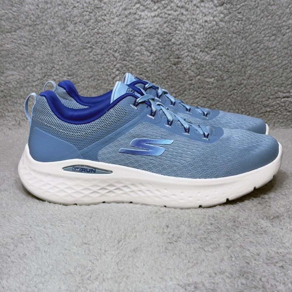 Skechers Go Run Lite Womens Size 10 Running Shoes Sneakers Blue Comfort 129423